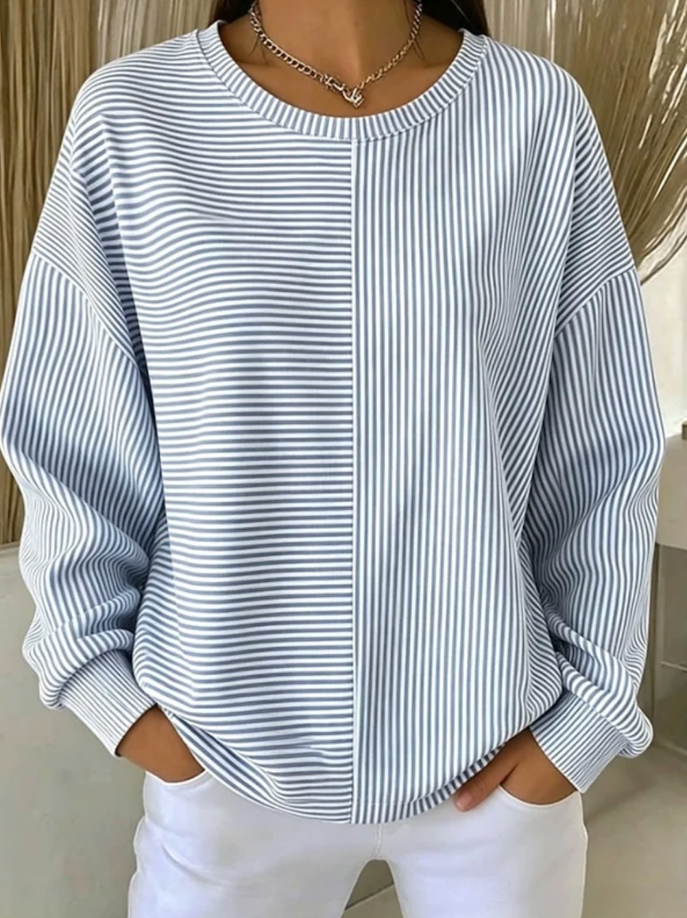 Damska Bluza w Paski Oversize