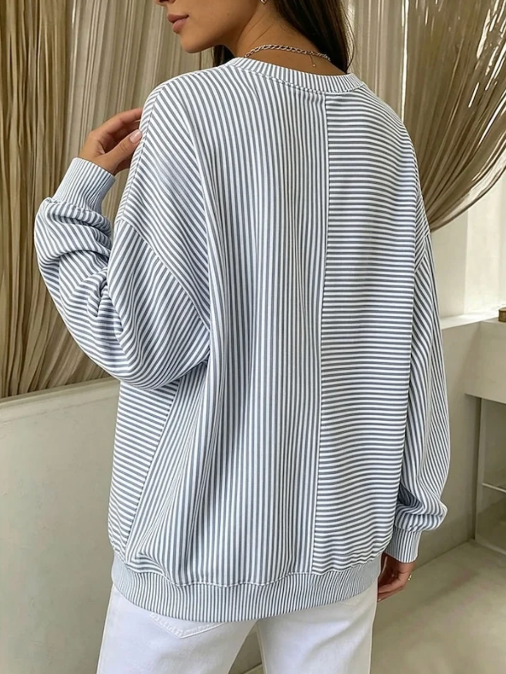 Damska Bluza w Paski Oversize