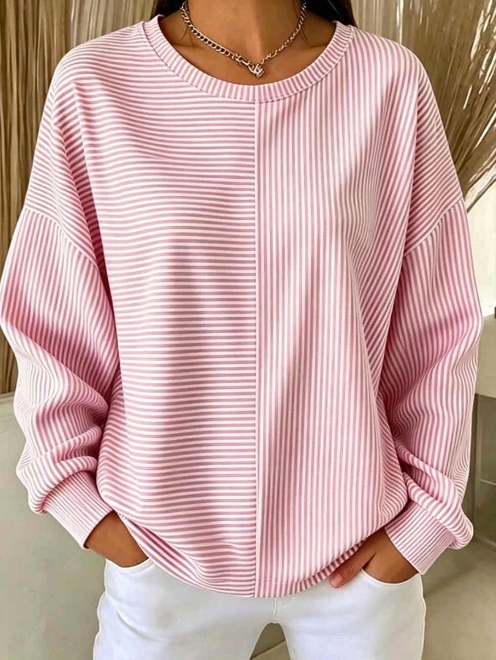 Damska Bluza w Paski Oversize