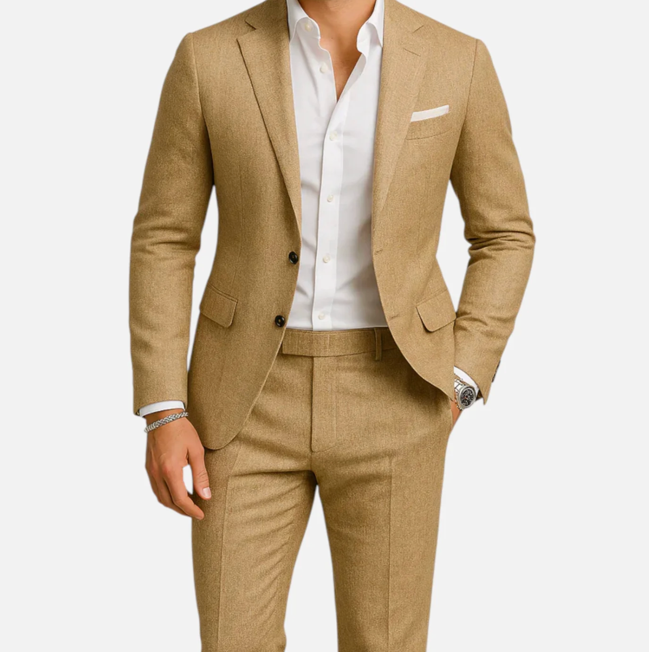 Męski Garnitur Dwuczęściowy Slim Fit
