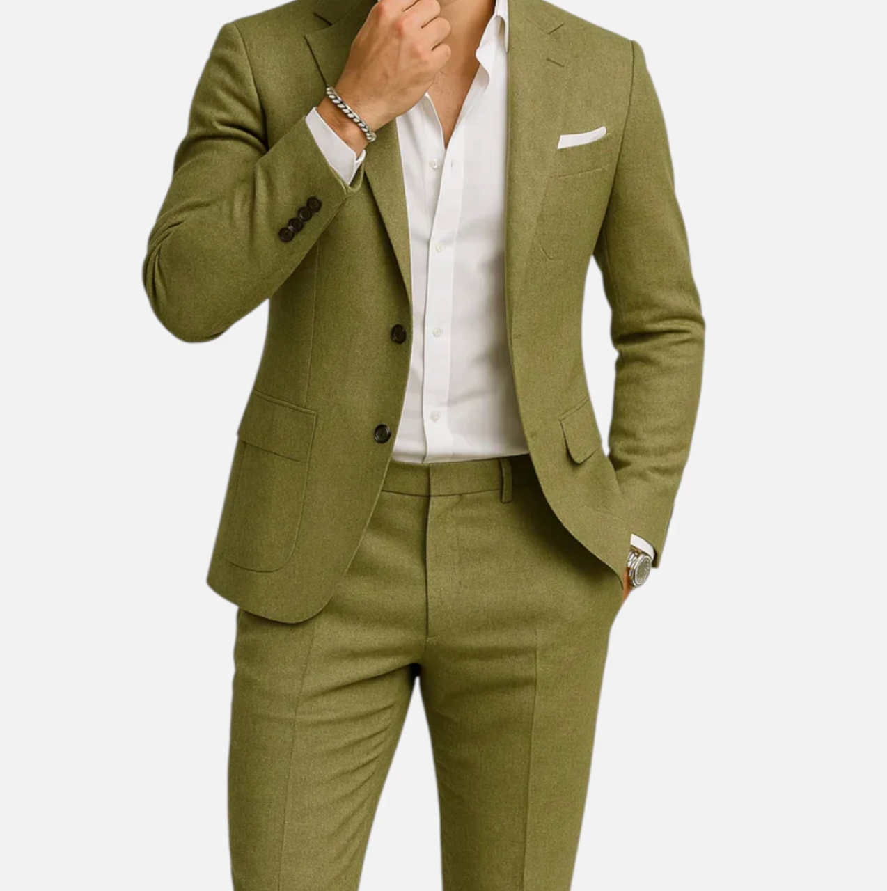 Męski Garnitur Dwuczęściowy Slim Fit