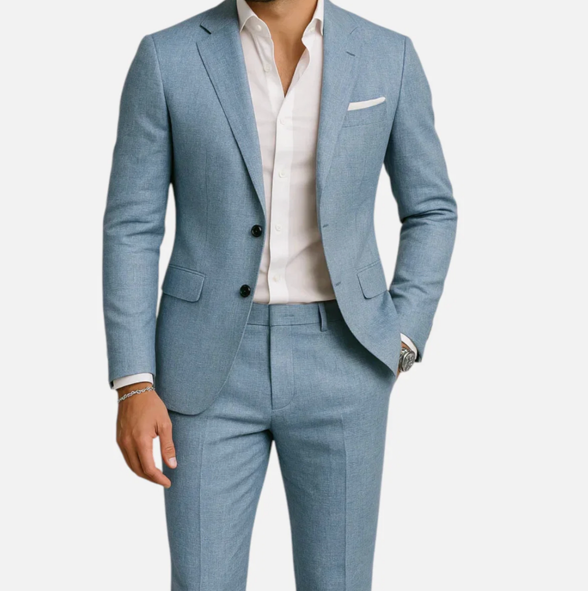Męski Garnitur Dwuczęściowy Slim Fit