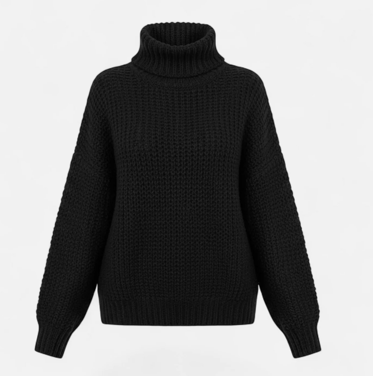 Damski sweter z golfem oversize