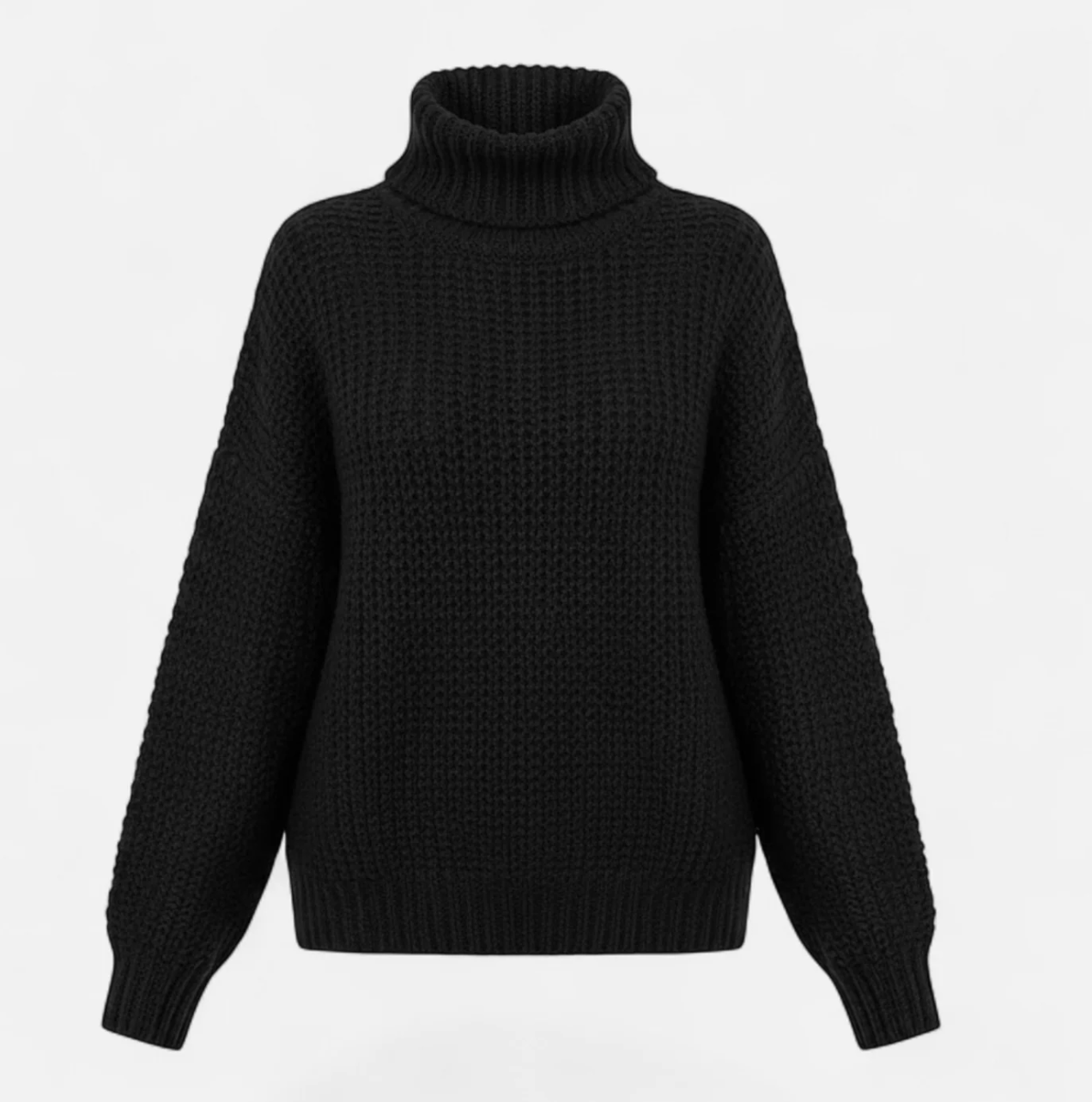 Damski sweter z golfem oversize