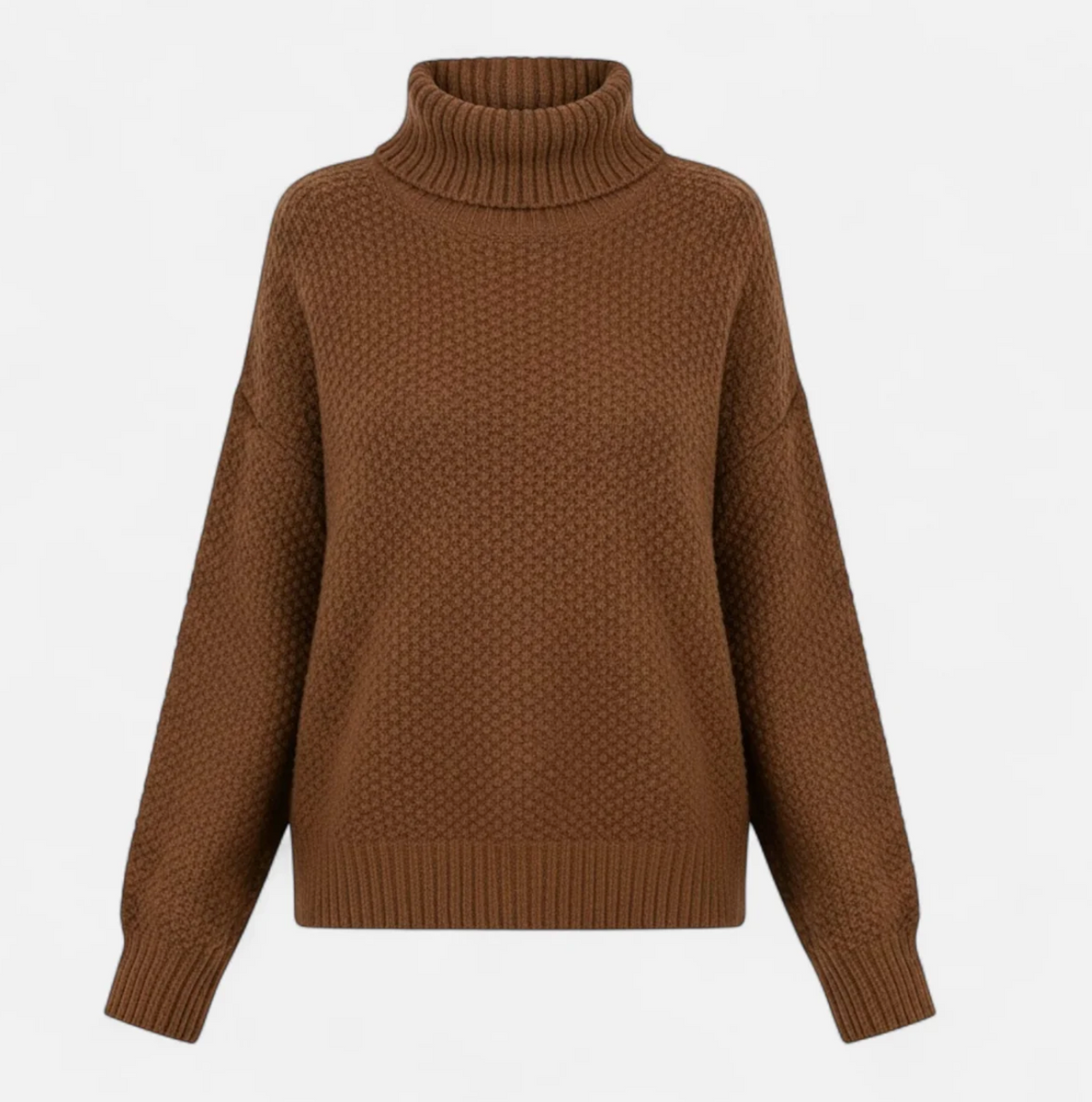Damski sweter z golfem oversize