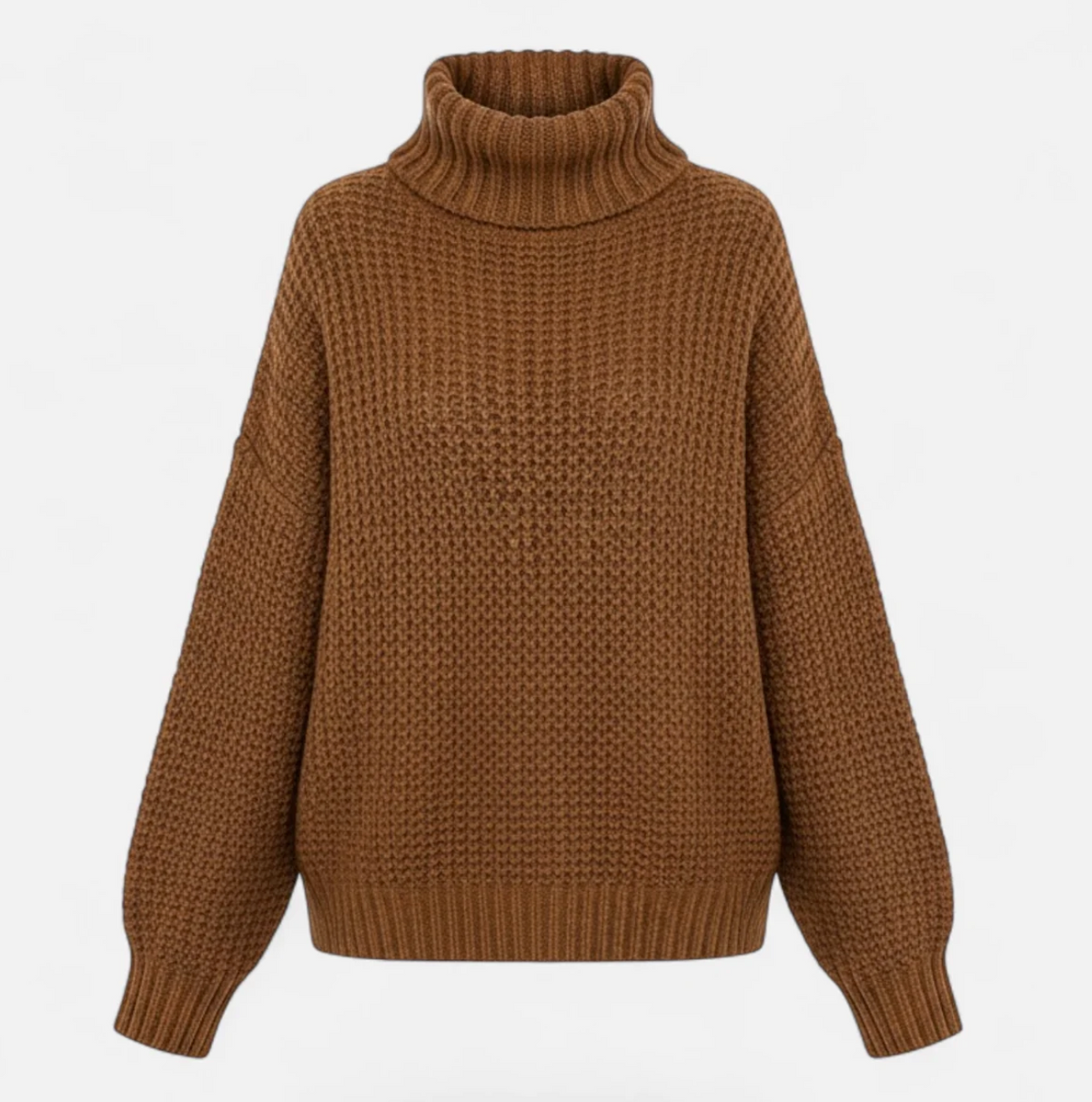 Damski sweter z golfem oversize