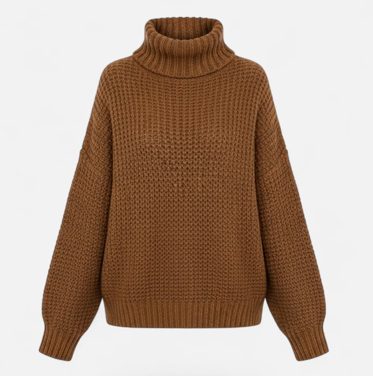 Damski sweter z golfem oversize