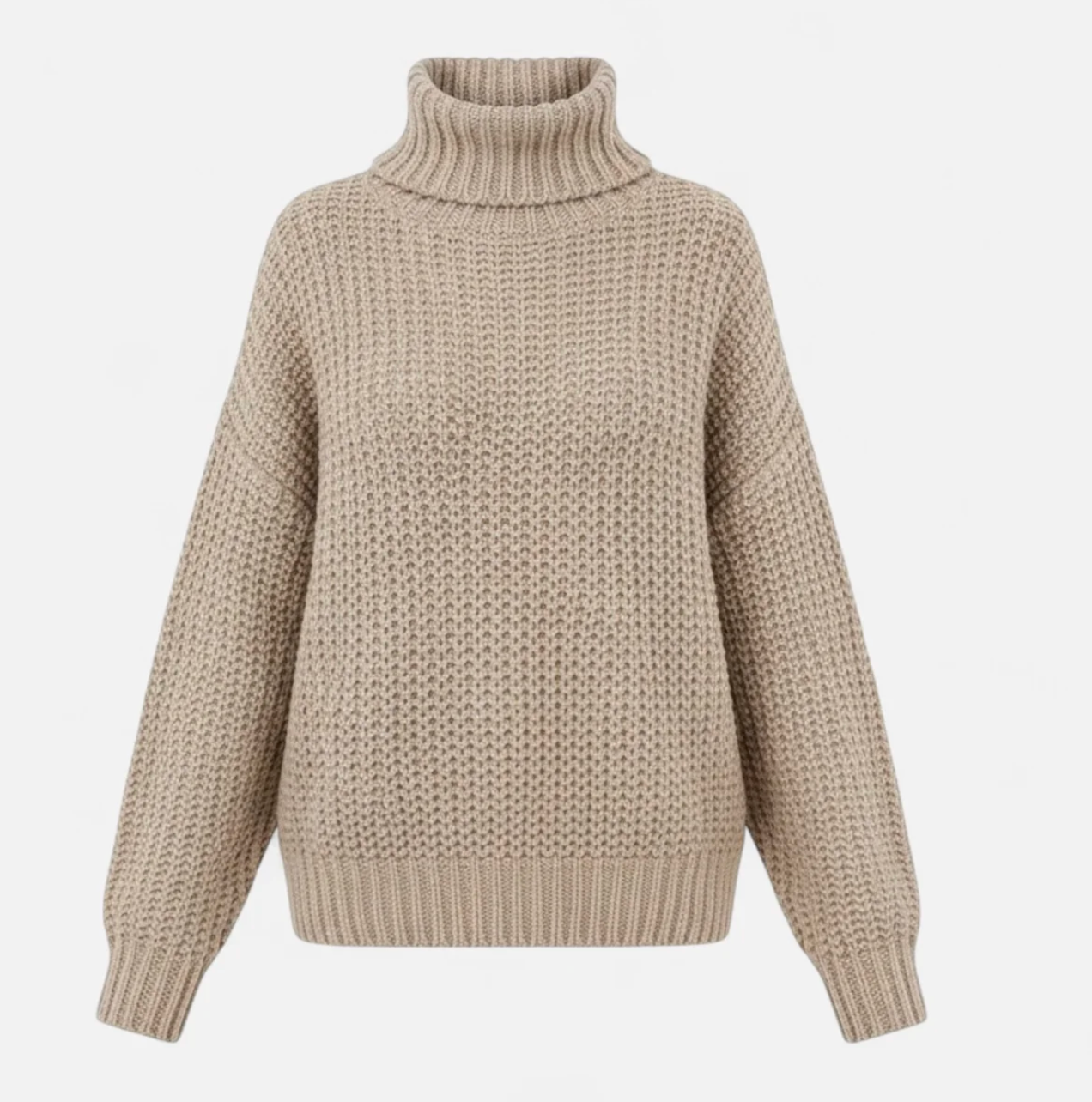 Damski sweter z golfem oversize