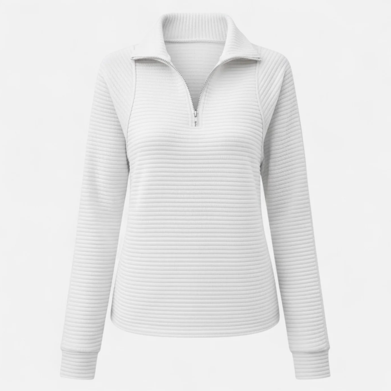Damski sweter ze stójką i zamkiem 1/4