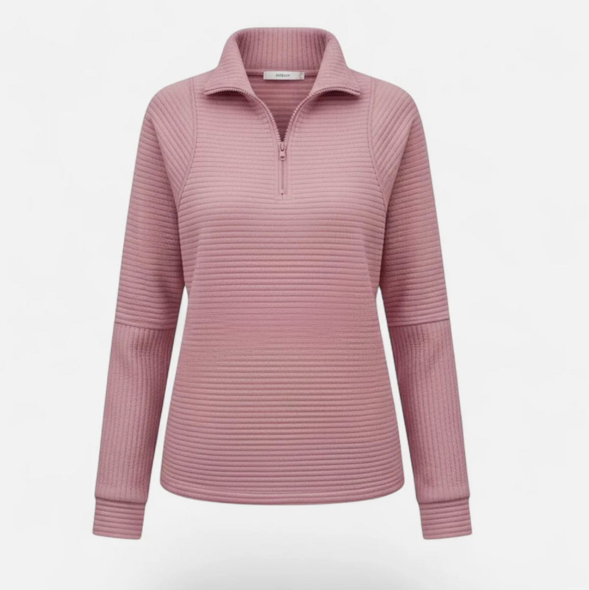 Damski sweter ze stójką i zamkiem 1/4