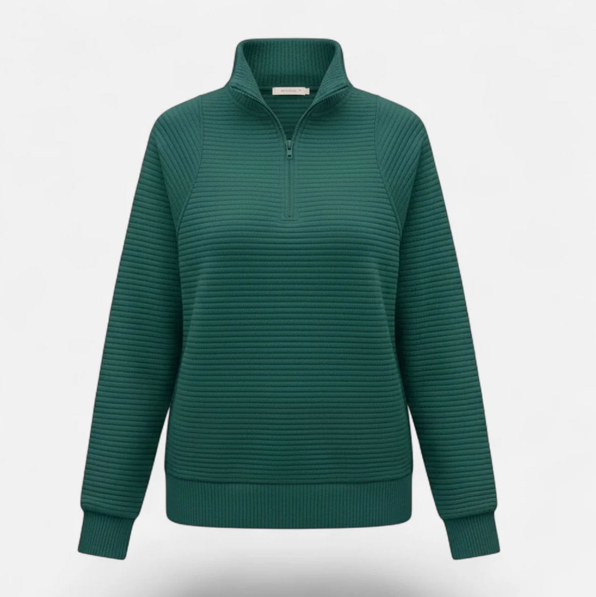 Damski sweter ze stójką i zamkiem 1/4