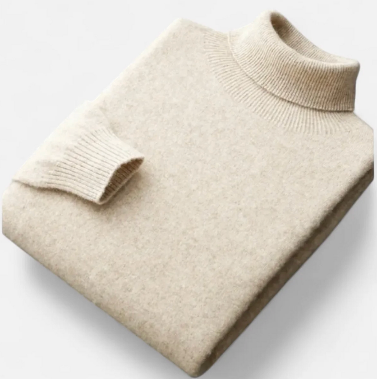 Męski sweter z golfem prążkowany