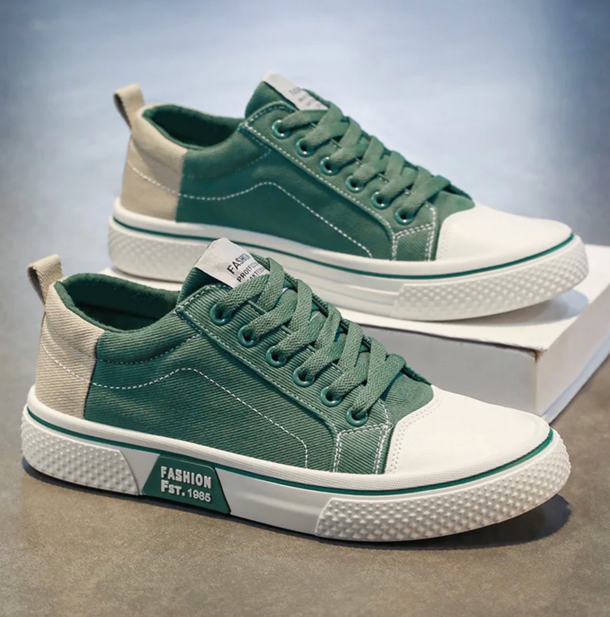 Męskie Trampki Canvas – Lekkie Sneakersy Sznurowane