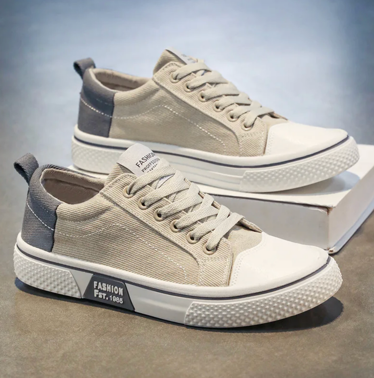 Męskie Trampki Canvas – Lekkie Sneakersy Sznurowane