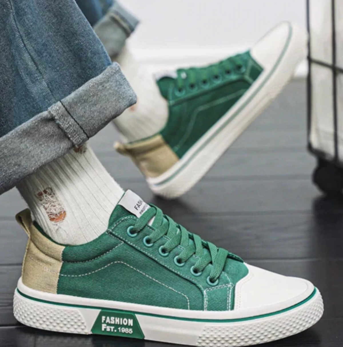 Męskie Trampki Canvas – Lekkie Sneakersy Sznurowane