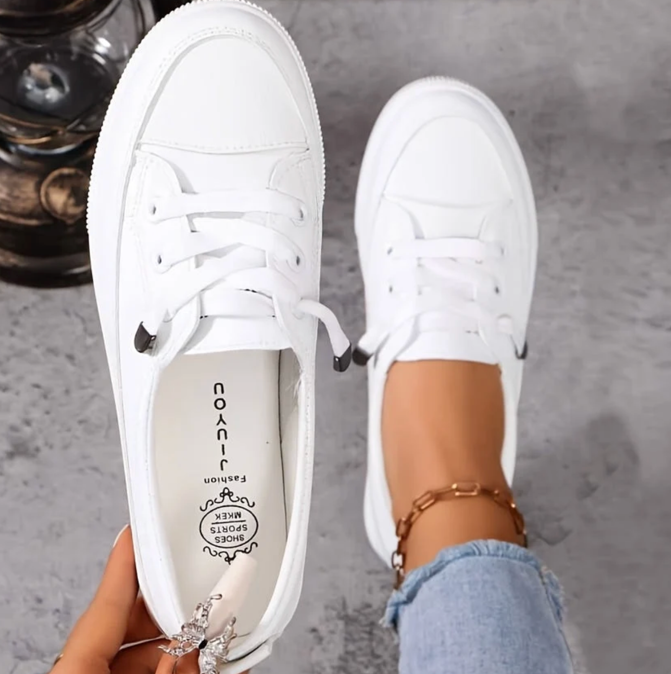 Damskie Sneakersy Ortopedyczne – Wygodne Buty Casual z Amortyzującą Podeszwą