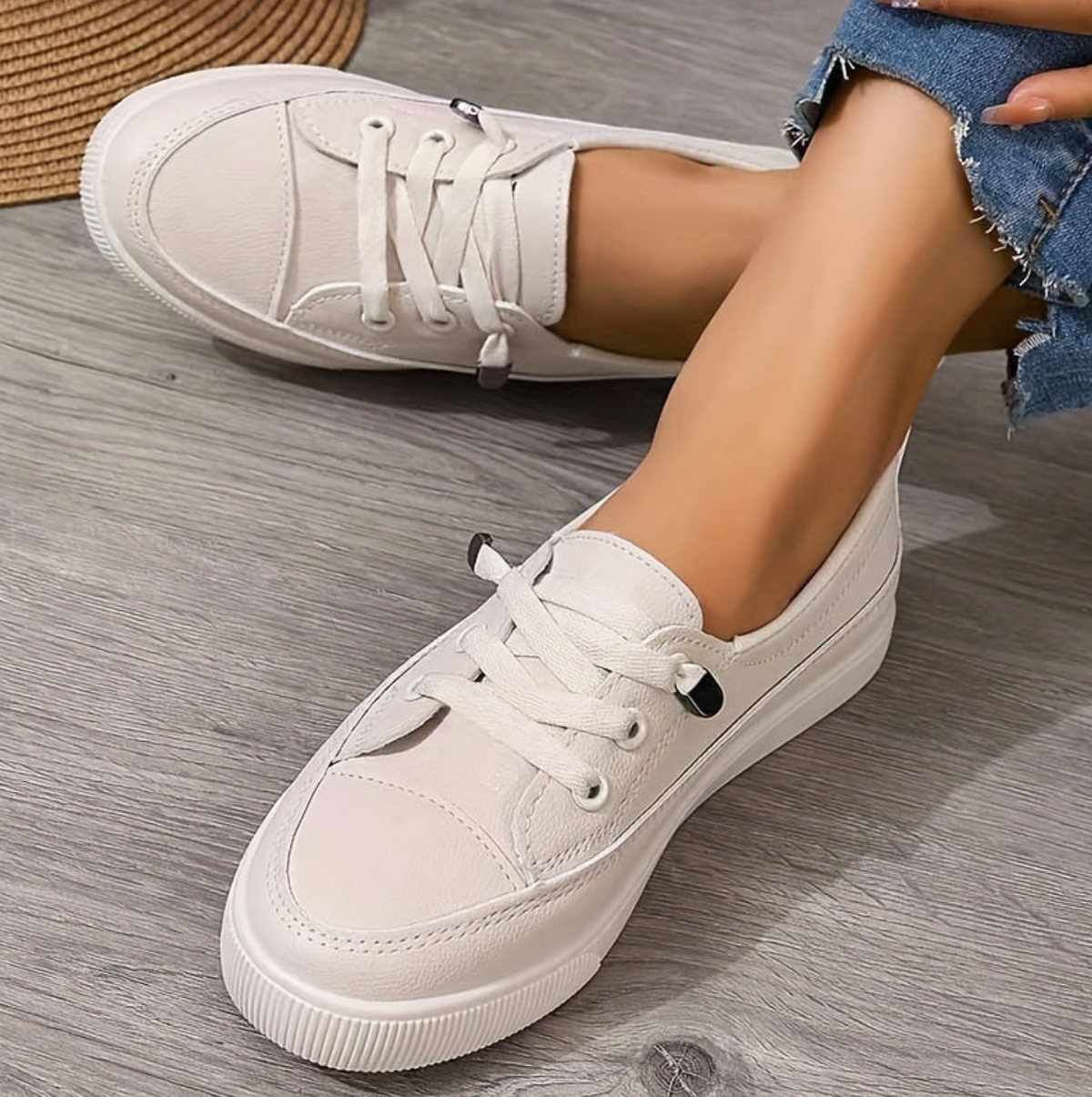 Damskie Sneakersy Ortopedyczne – Wygodne Buty Casual z Amortyzującą Podeszwą