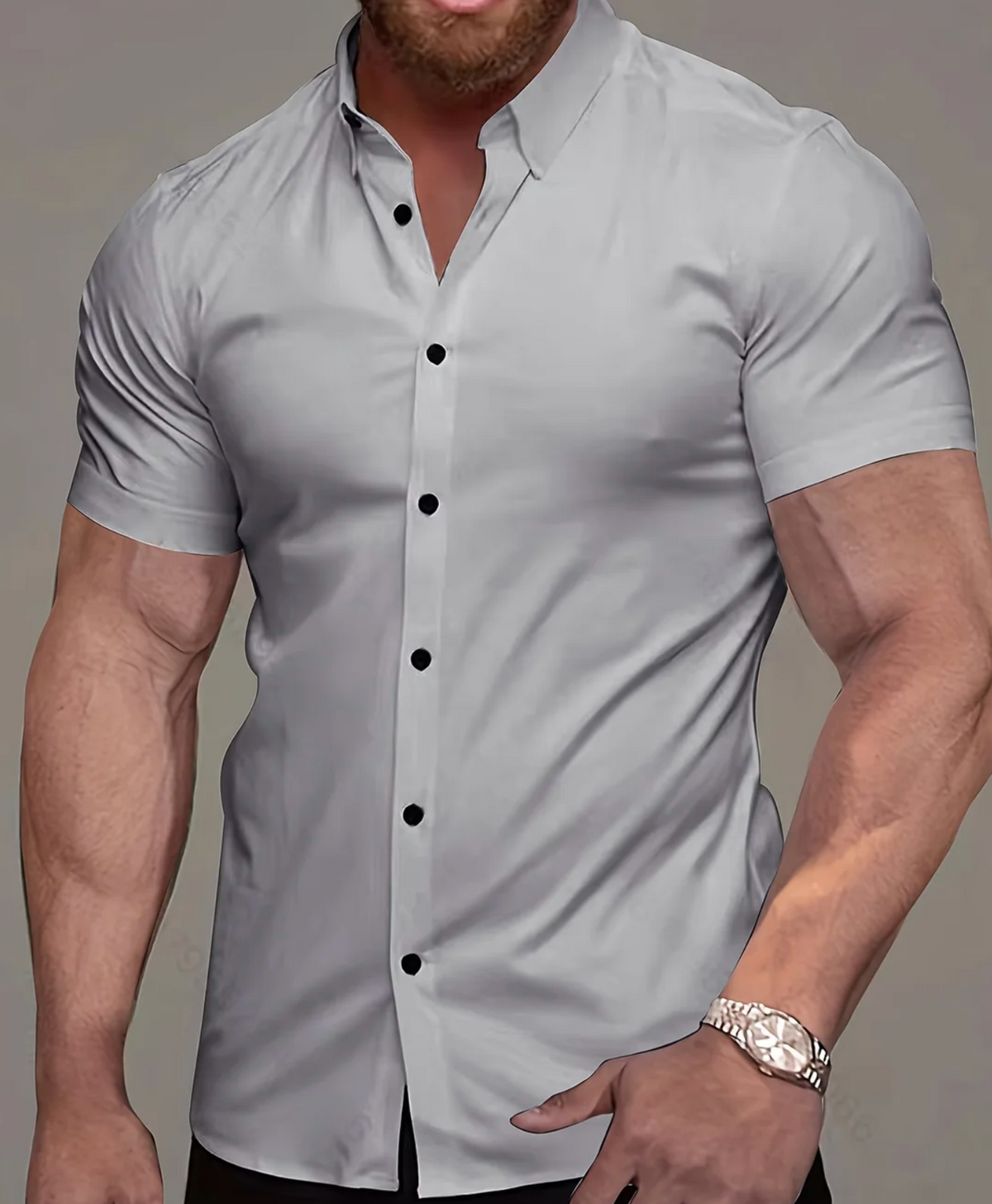 Męska Koszula Slim Fit z Krótkim Rękawem