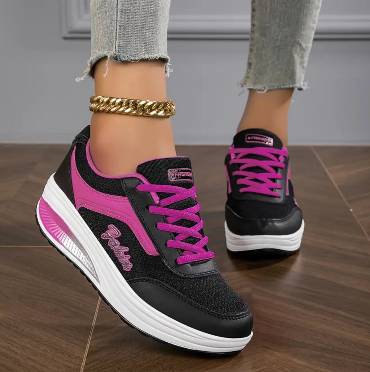 Damskie Sneakersy na Amortyzowanej Podeszwie