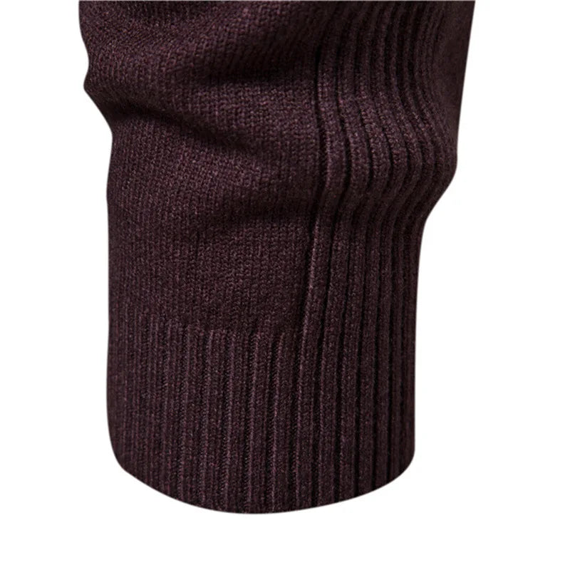 Sweter Męski z Wysokim Kołnierzem