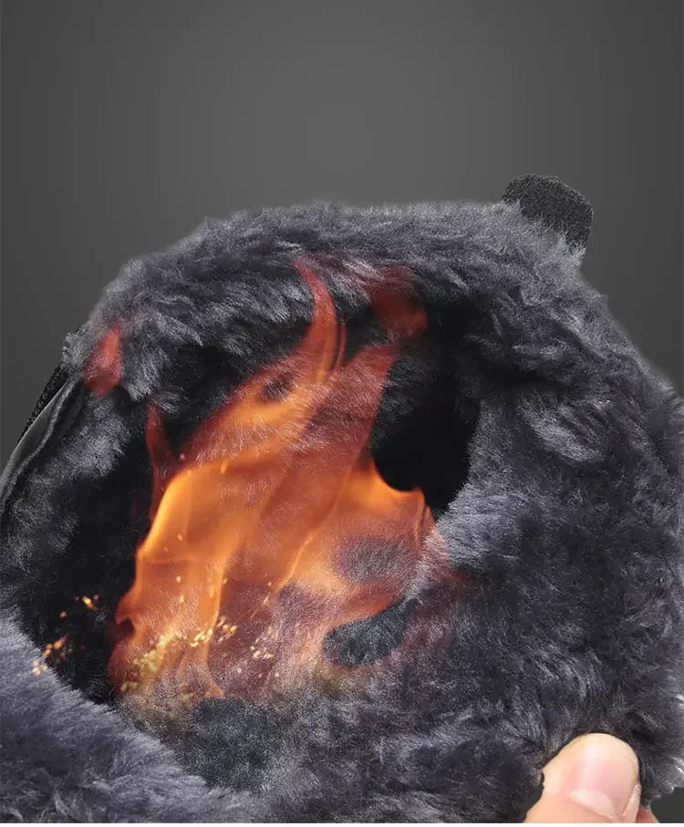 Męskie śniegowce zimowe z futerkiem – ocieplane buty outdoorowe z zamkiem