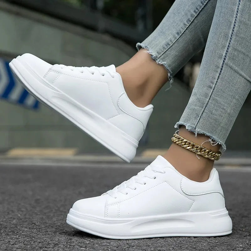 Damskie klasyczne sneakersy z grubszą podeszwą