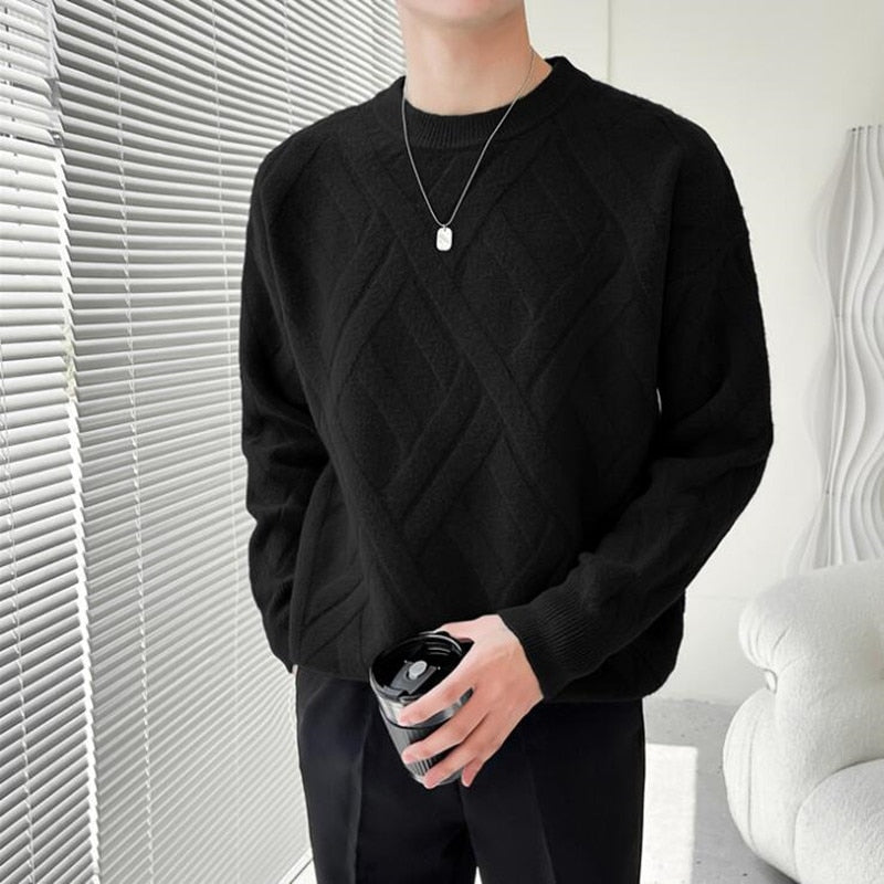 Elegancki Męski Sweter Bluza