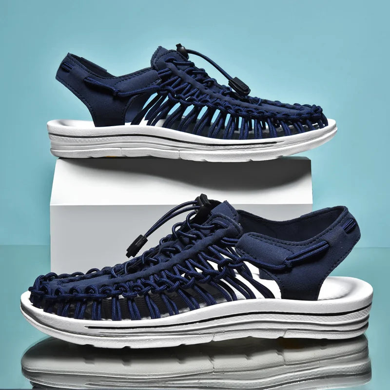 Męskie Sportowe Sandały z Plecionymi Paskami