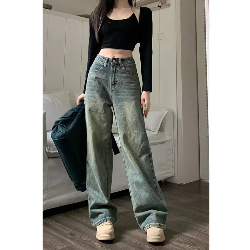 Damskie Jeansy Baggy w stylu Vintage