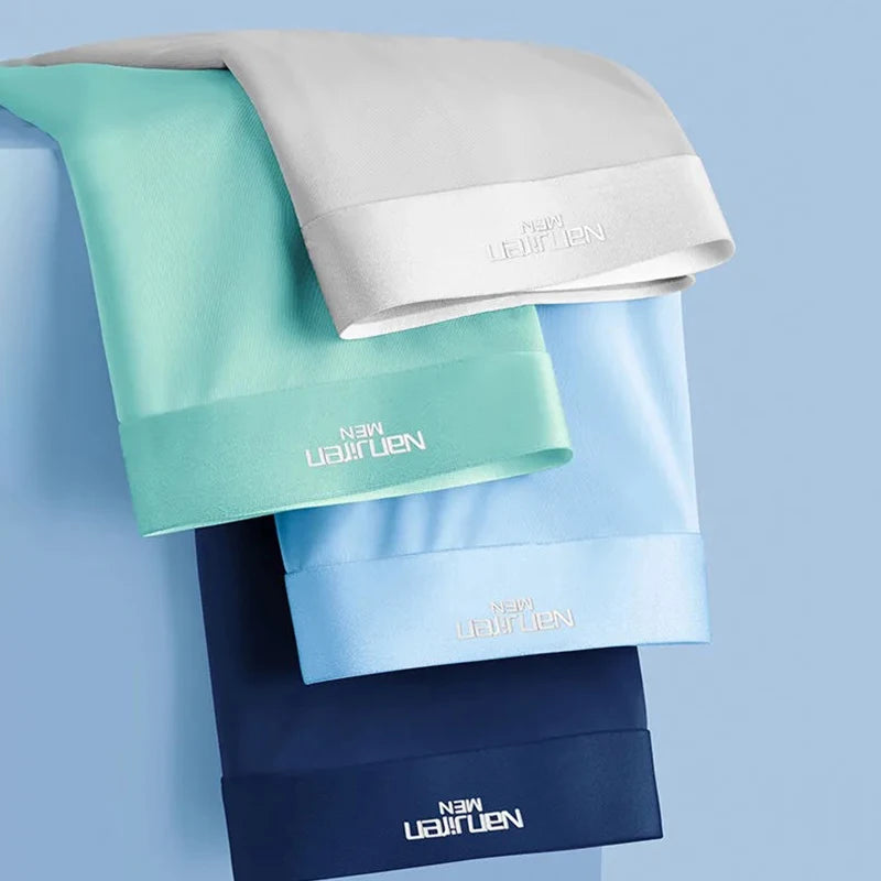 Zestaw 4 męskich bokserek z mikrofibry – bezszwowa, oddychająca bielizna