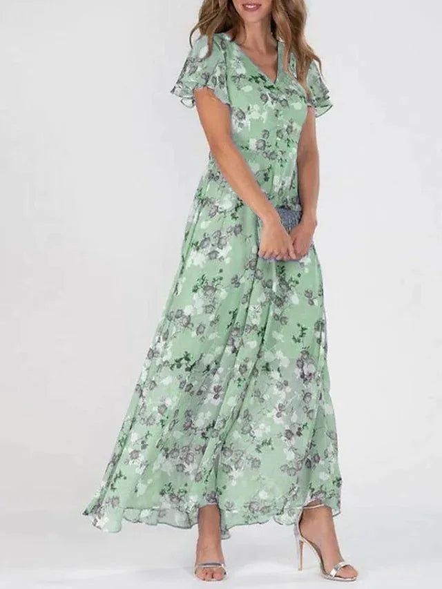 Sukienka Maxi w Kwiatowy Wzór – Elegancka Letnia Sukienka Damska