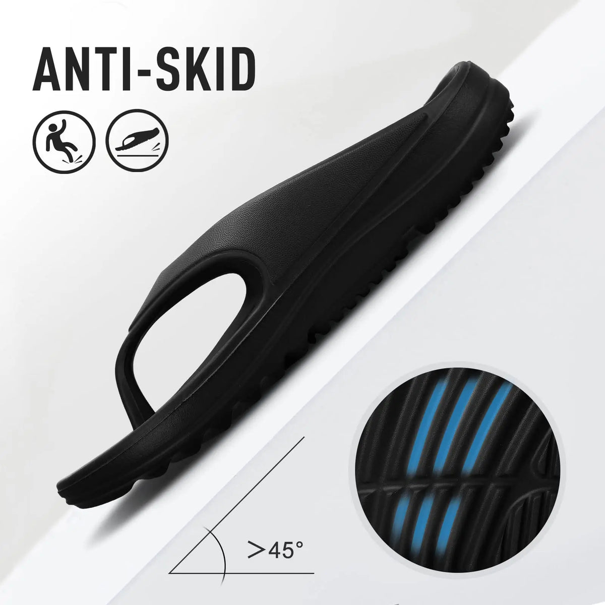 Damskie japonki ortopedyczne z grubą, amortyzującą podeszwą