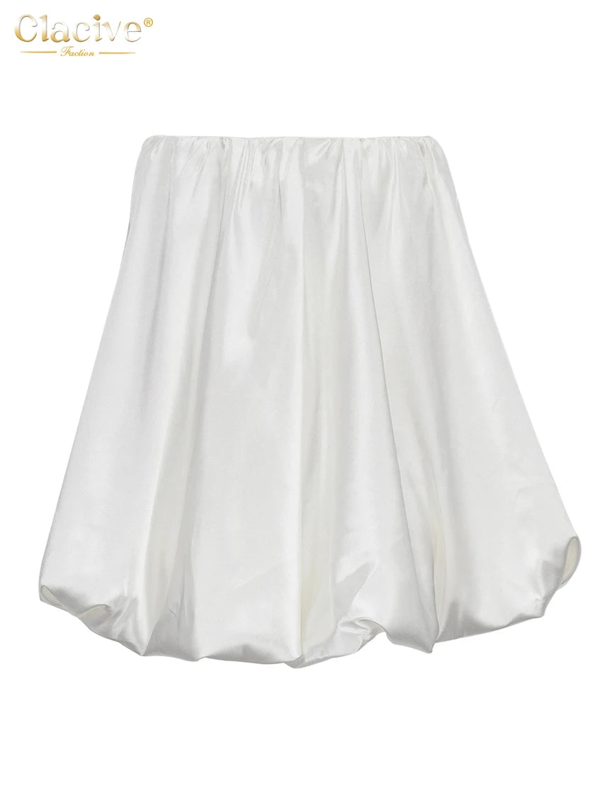 Elegancka satynowa spódniczka rozkloszowana