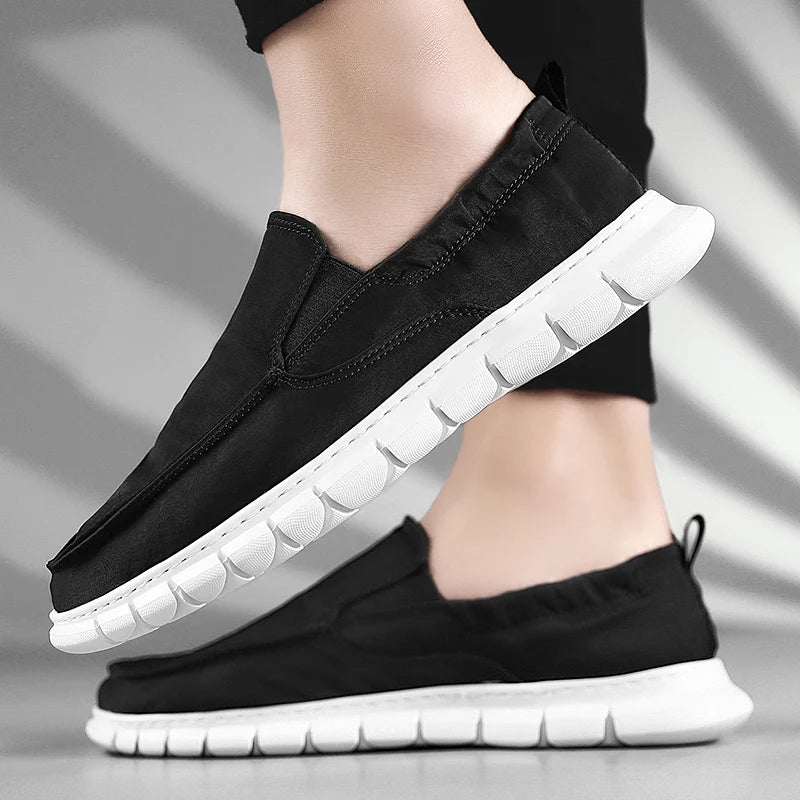 Męskie Ortopedyczne Buty Slip-On z Elastyczną Podeszwą