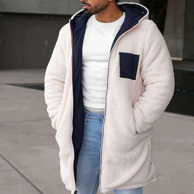 Dwustronna męska kurtka zimowa z kapturem