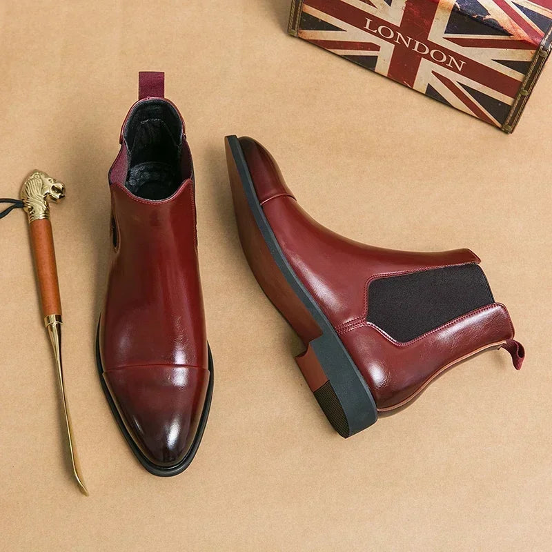 Męskie skórzane buty Chelsea o eleganckim kroju