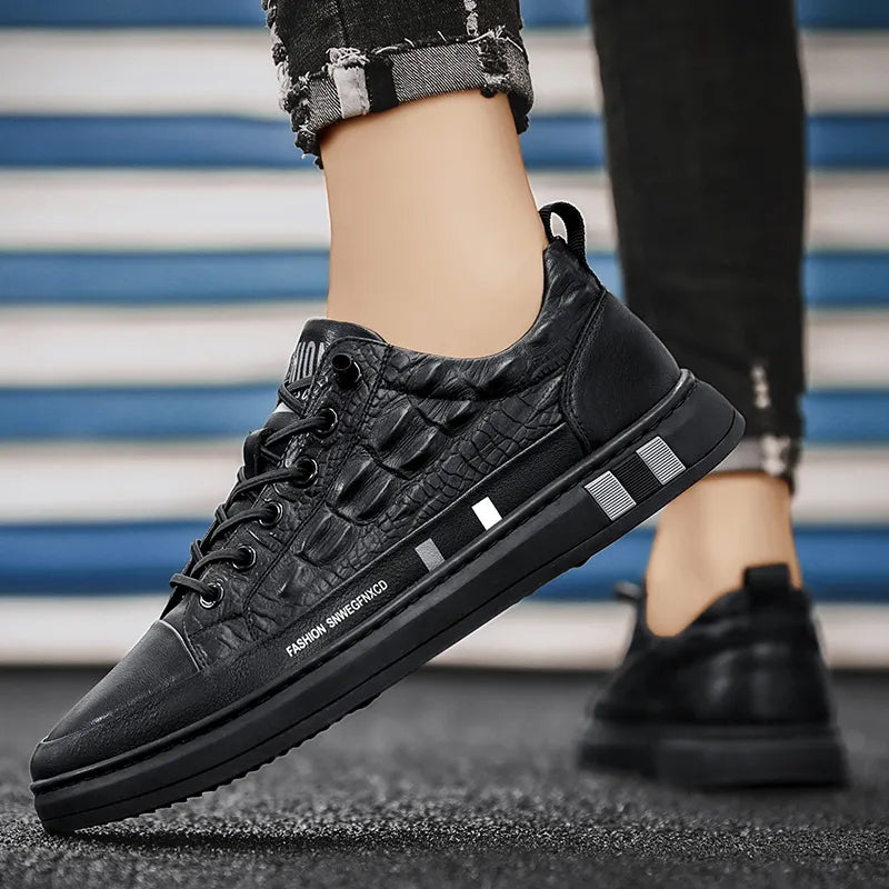 Skórzane sneakersy męskie