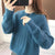 Damski sweter kaszmirowy miękki oversize elegancki pulower prążkowany