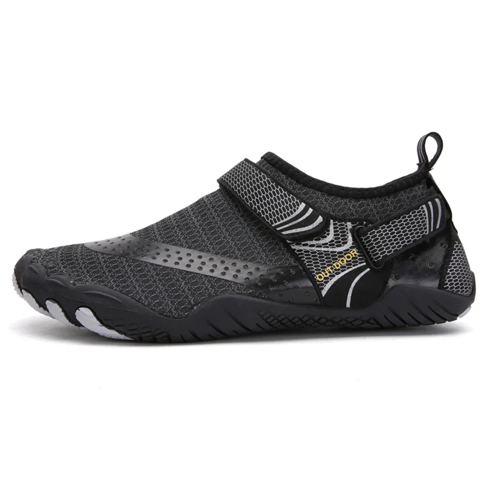Buty do wody unisex z rzepem i antypoślizgową podeszwą barefoot