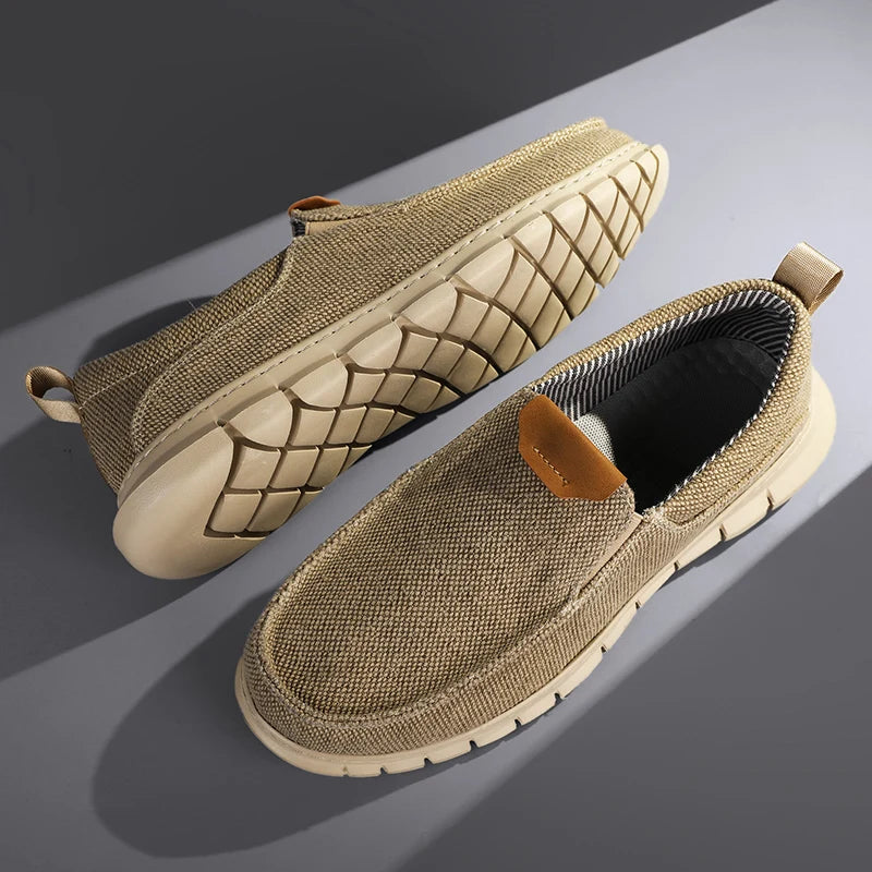 Męskie Buty Slip-On z Tkaniny