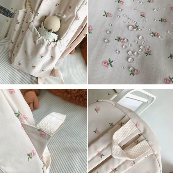 Wodoodporny plecak szkolny z delikatnym wzorem