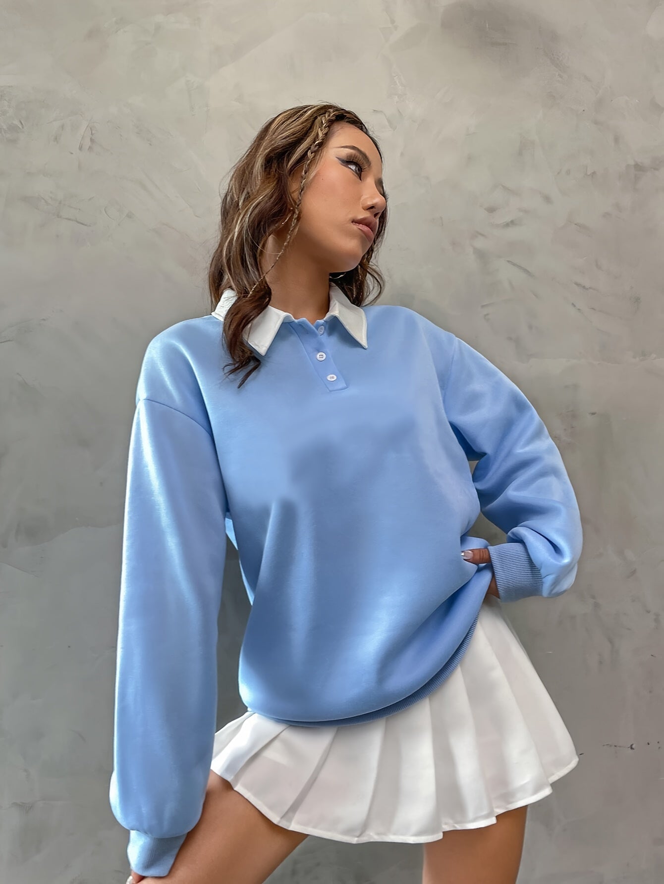 Damska Bluza z Kołnierzykiem Polo