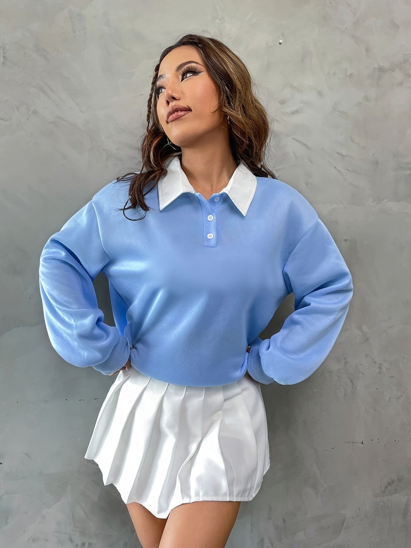 Damska Bluza z Kołnierzykiem Polo