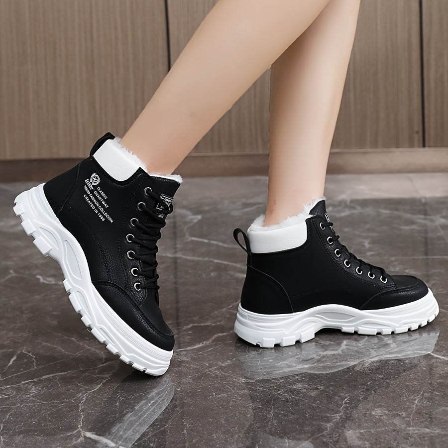 Damskie ocieplane trapery na solidnej podeszwie