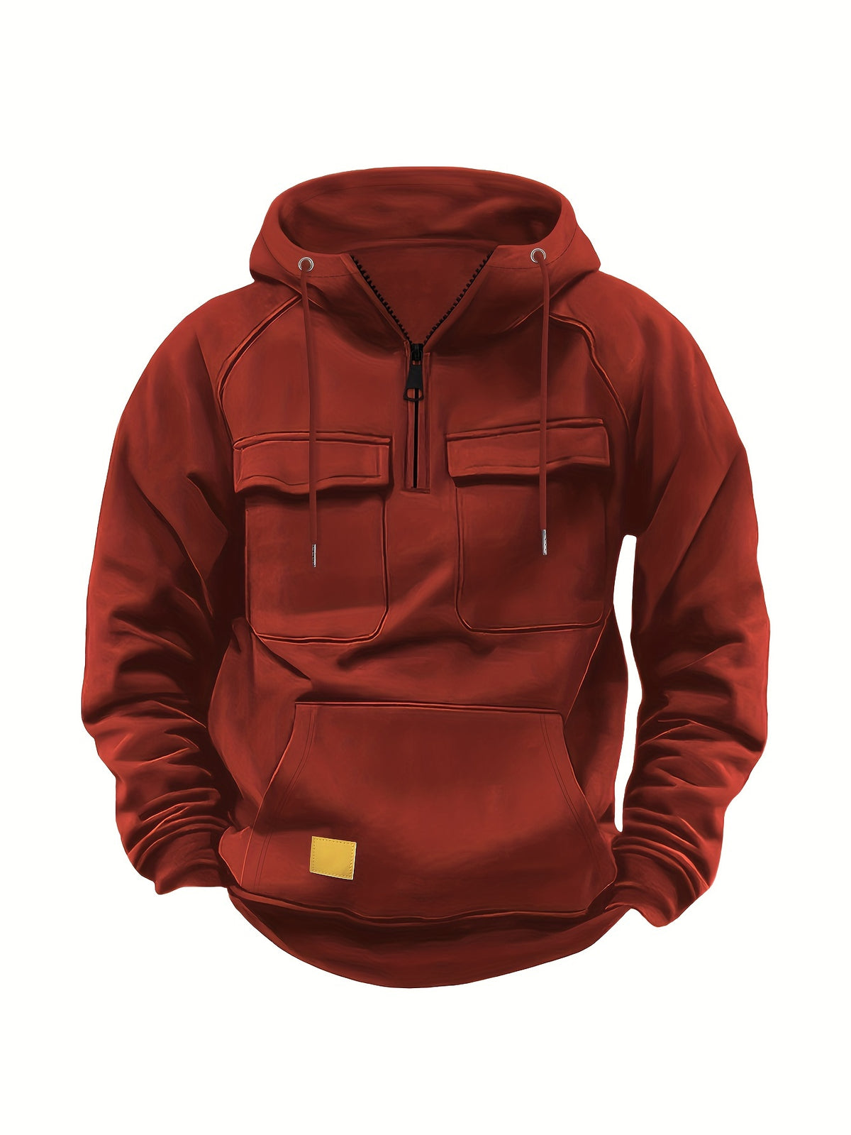 Męska bluza taktyczna z kapturem i kieszeniami cargo