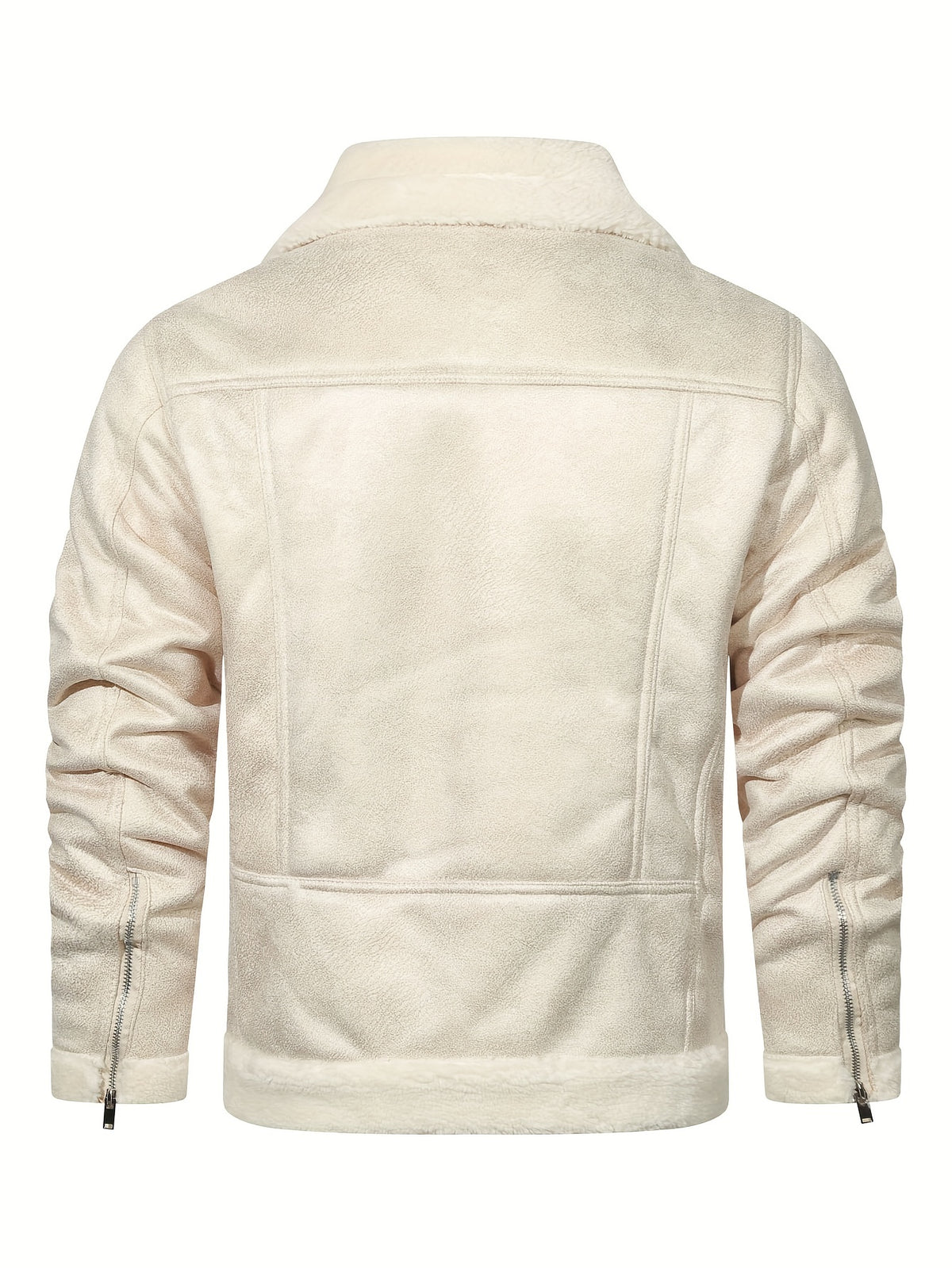 Męska skórzana kurtka pilotka z futrzaną podszewką