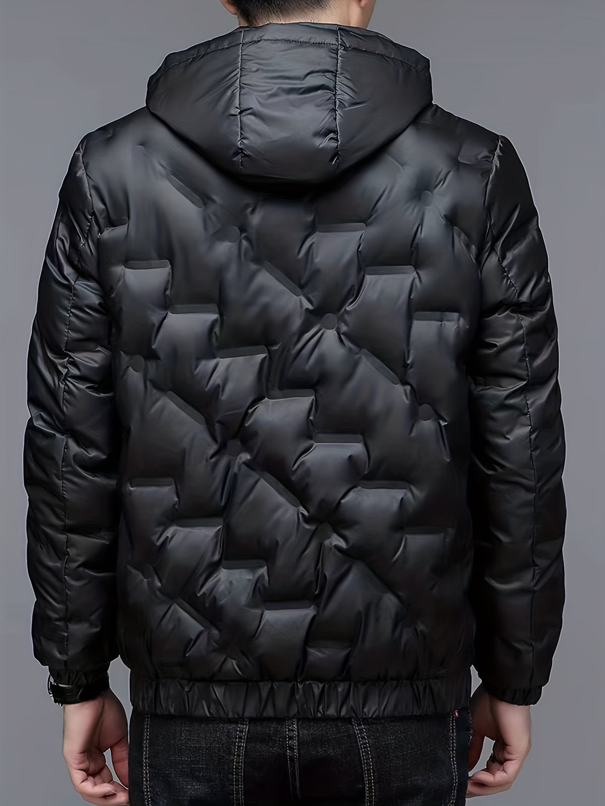 Męska zimowa kurtka puchowa z kapturem