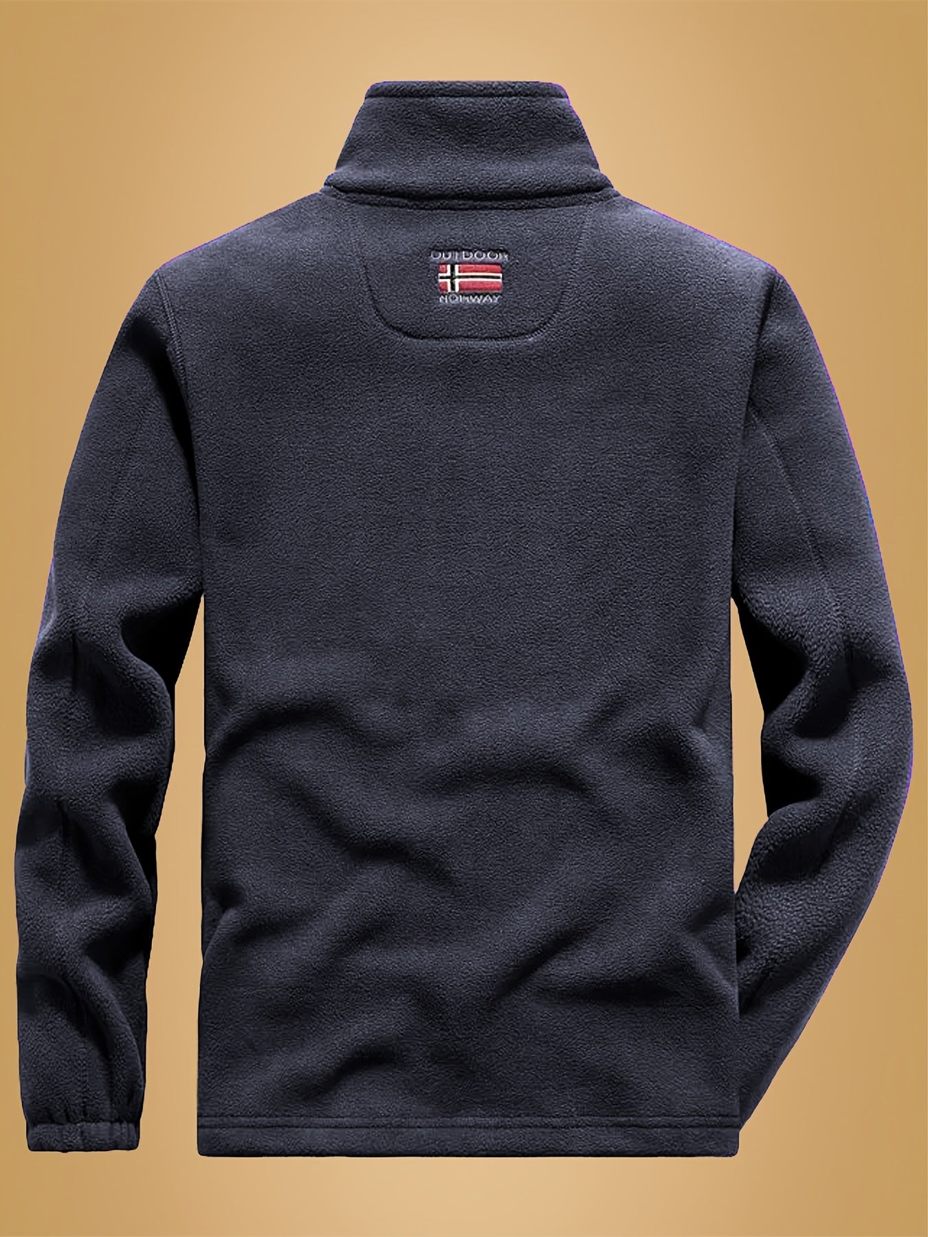 Męska kurtka polarowa z zamkiem i stójką