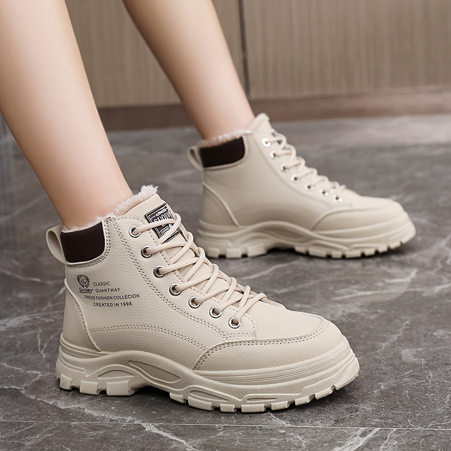 Damskie ocieplane trapery na solidnej podeszwie