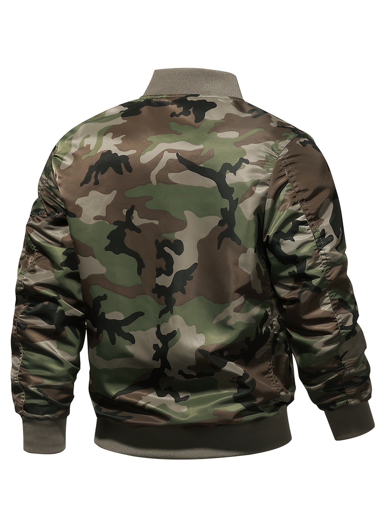 Męska kurtka bomberka w stylu militarnym z kamuflażem